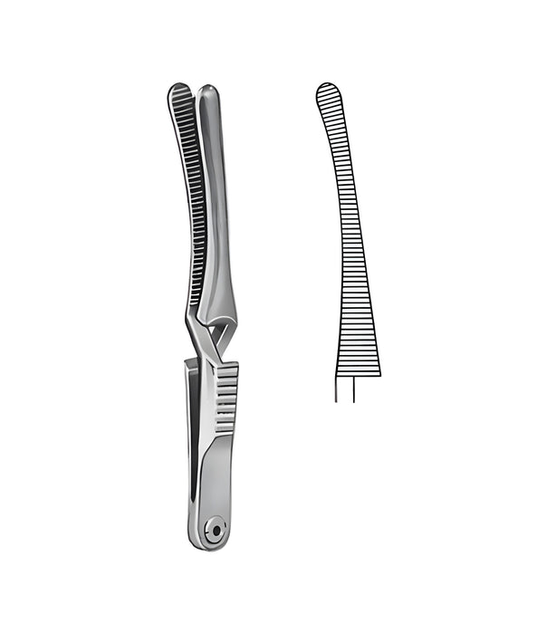 Johns-Hopkins Bulldog Clamp Curved 7.5 cm