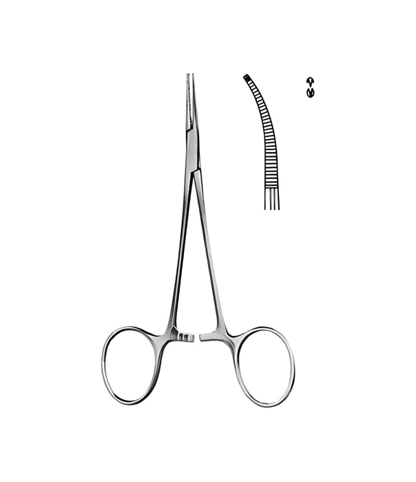 Micro-Mosquito Artery Forceps 1x2 Curved 12.0cm
