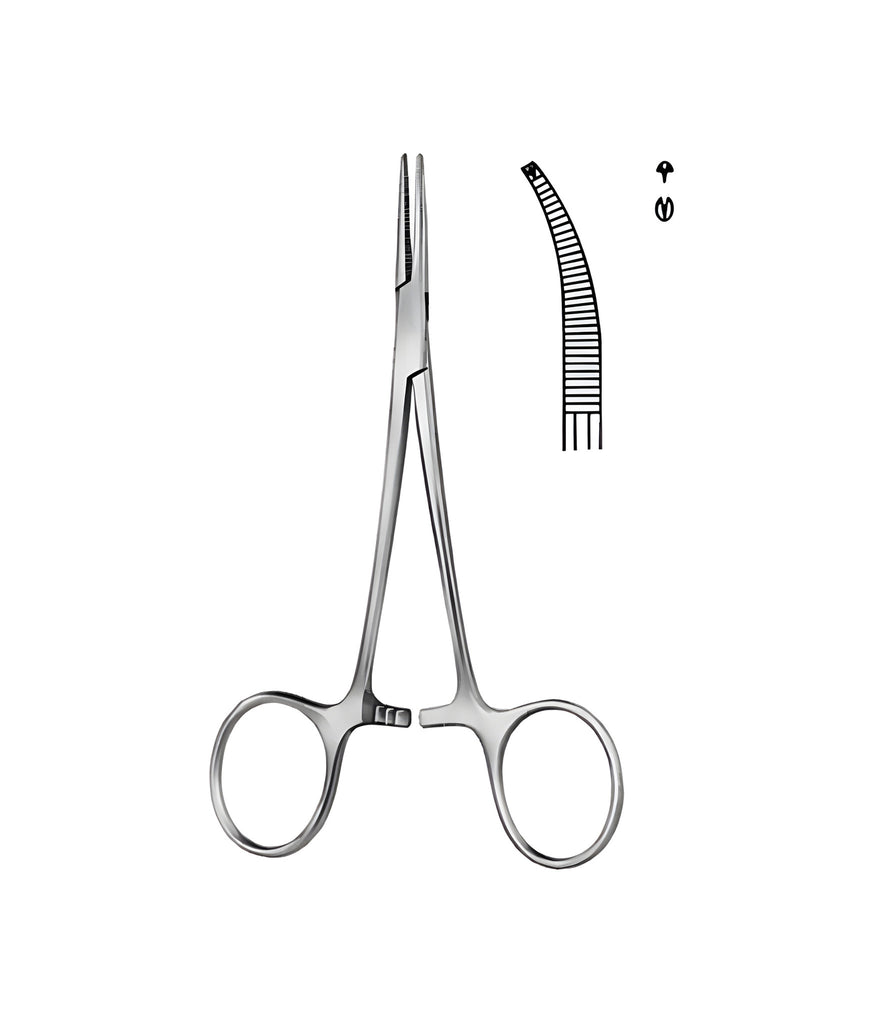 Halsted-Mosquito Artery Forceps 1x2 Curved 12.5 cm