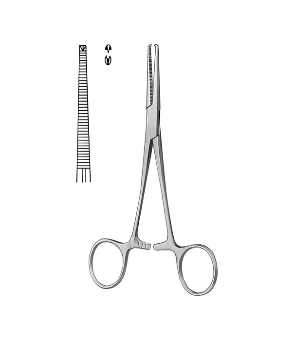 Crile Artery Forceps Straight 1x2 Toothed 14.0cm