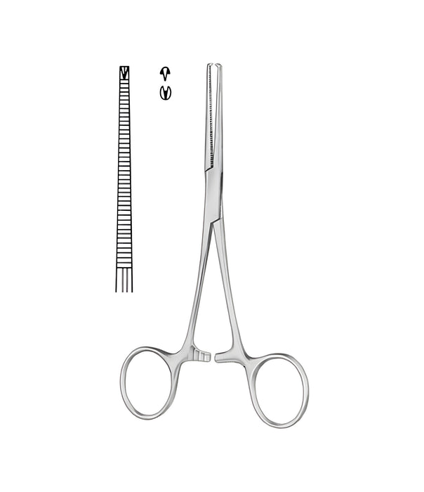 Kocher-Delicate Artery Forceps Straight 1x2 Teeth 13cm