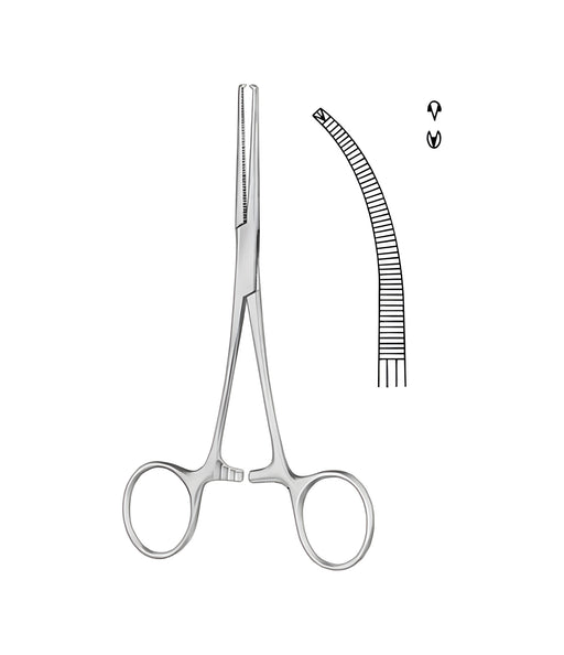 Kocher-Delicate Artery Forceps Curved 1x2 Teeth 16cm