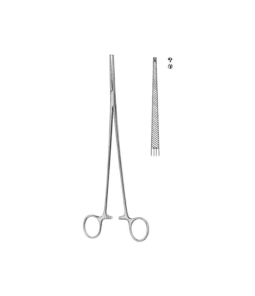 Bengolea Artery Forceps Straight 1x2 Teeth 20cm