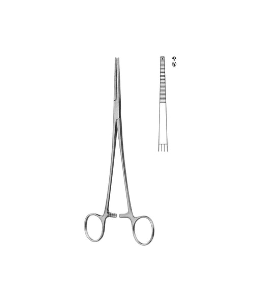 Toennis Artery Forceps Straight 1x2 Toothed 26cm