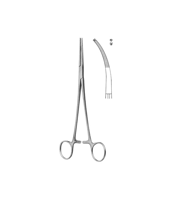 Toennis Artery Forceps Curved 1x2 Teeth 26cm