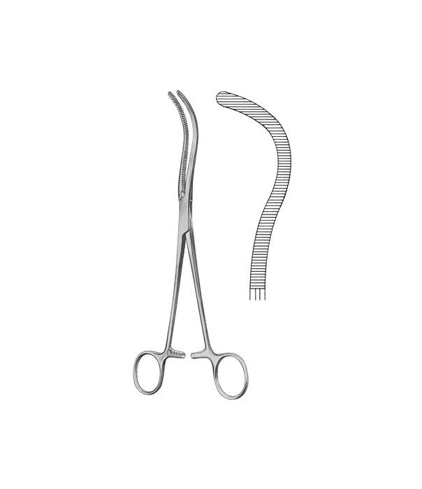 Guyon Kidney Pedicle Clamp Forceps 22cm