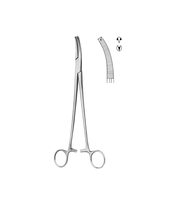 Wertheim Clamp-Forceps More Curved 23.0cm
