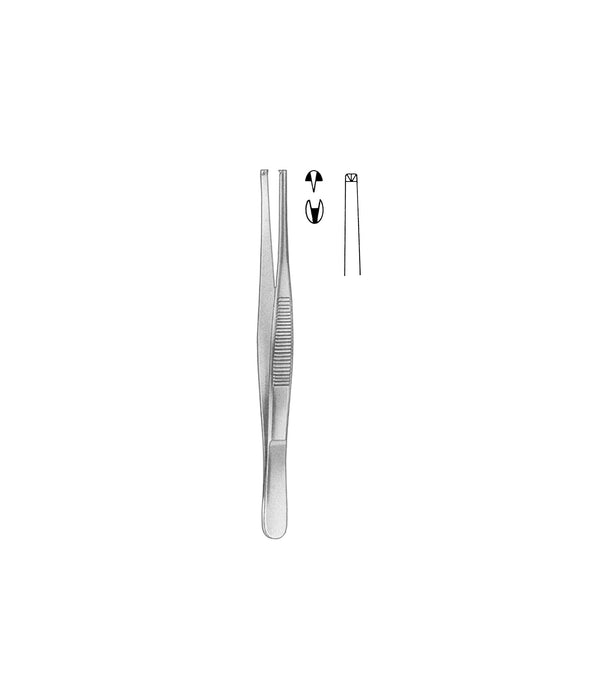 Standard Tissue Forceps 1x2 Teeth Straight 16.0cm