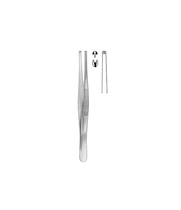 Standard Tissue Forceps 1x2 Teeth Straight 18.0cm