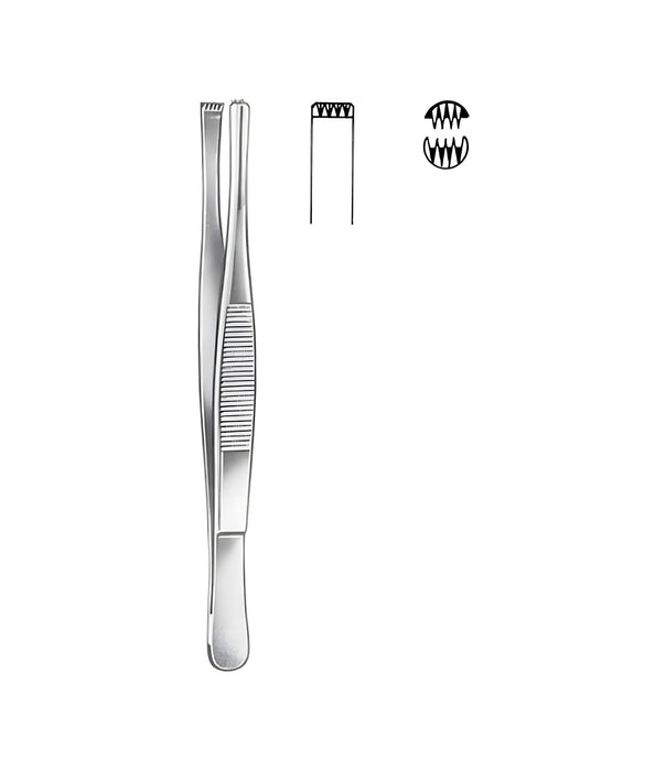 Tissue Forceps 4x5 Teeth Straight