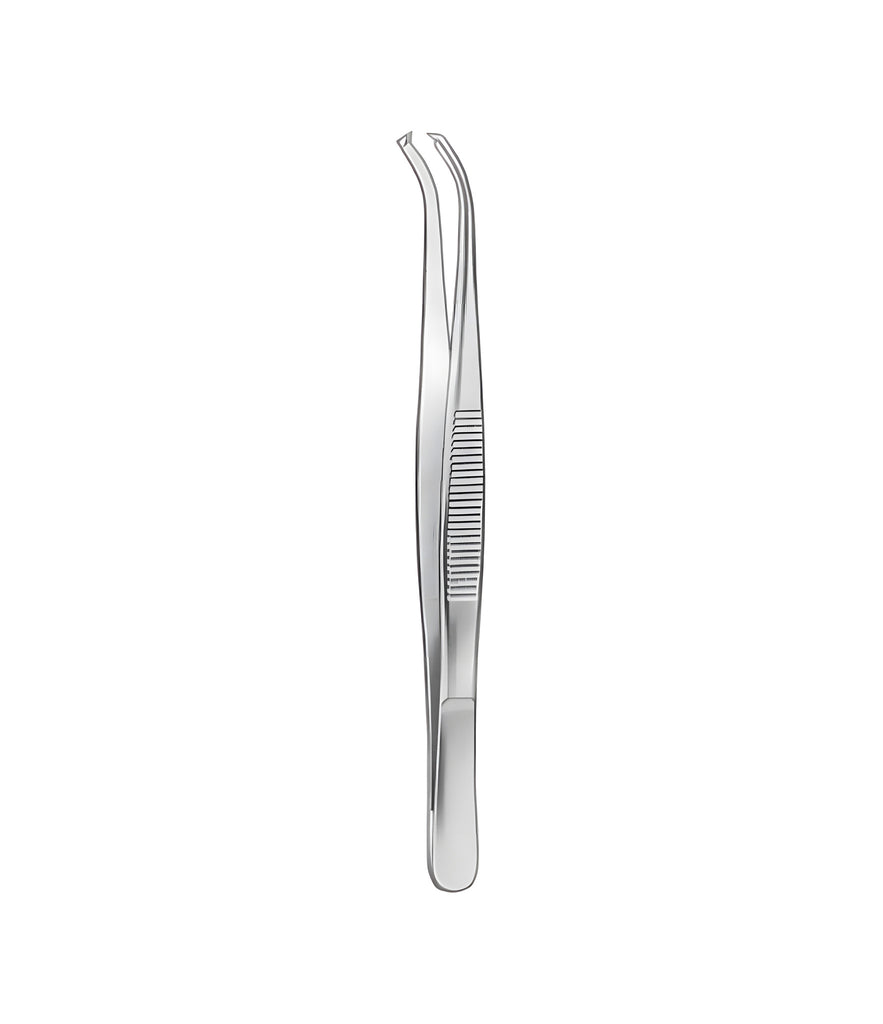 Tissue Forceps Narrow 1x2 Toothed Curved