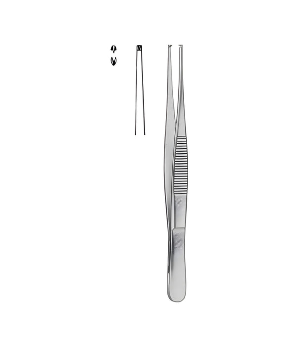 Tissue Forceps Narrow 1x2 Teeth