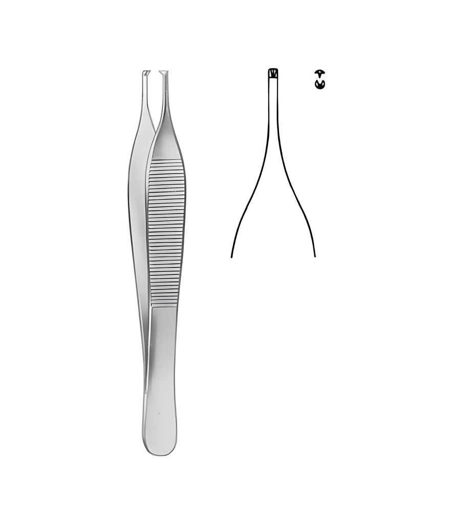Adson Tissue Forceps 1x2 Teeth