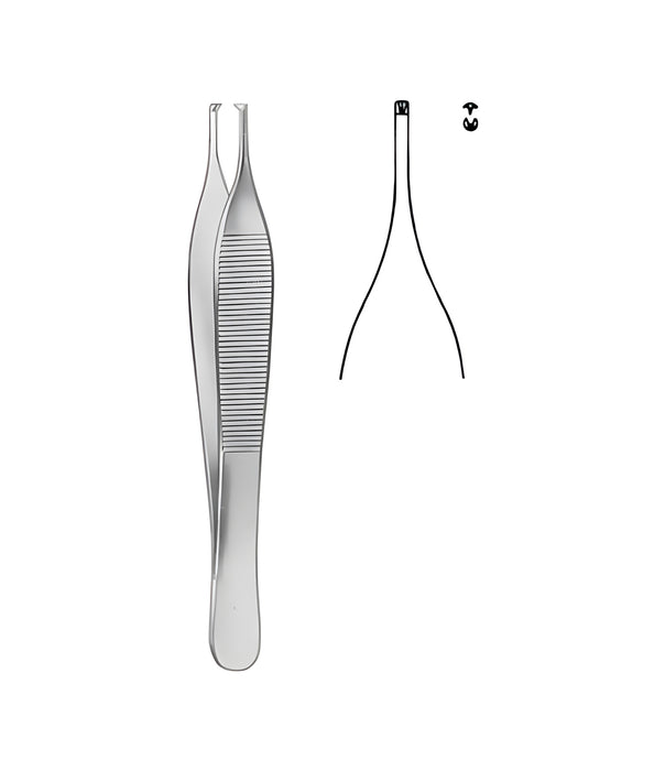 Adson Tissue Forceps 1x2 Teeth