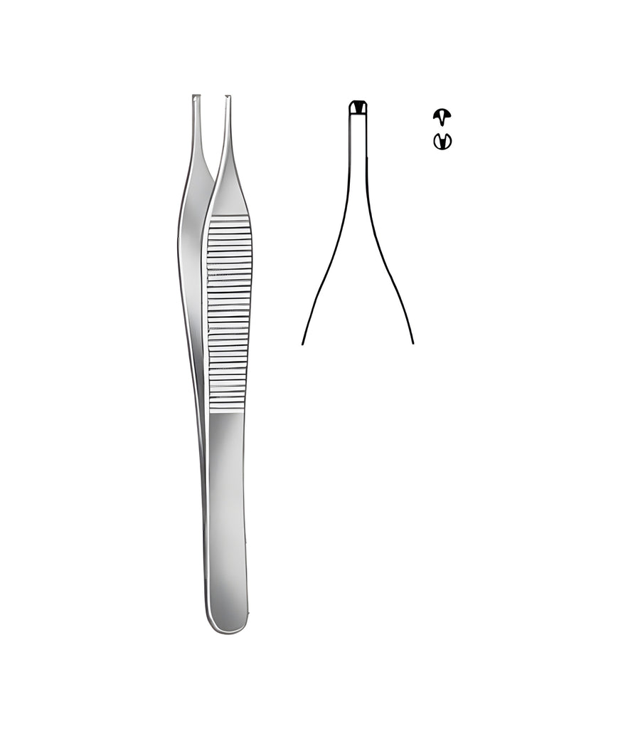 Ewald Tissue Forceps 1x2 Toothed Straight 12.0cm