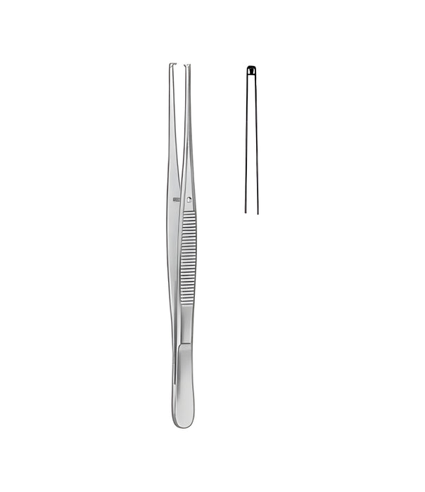 Semken Tissue Forceps Straight 1x2 Teeth