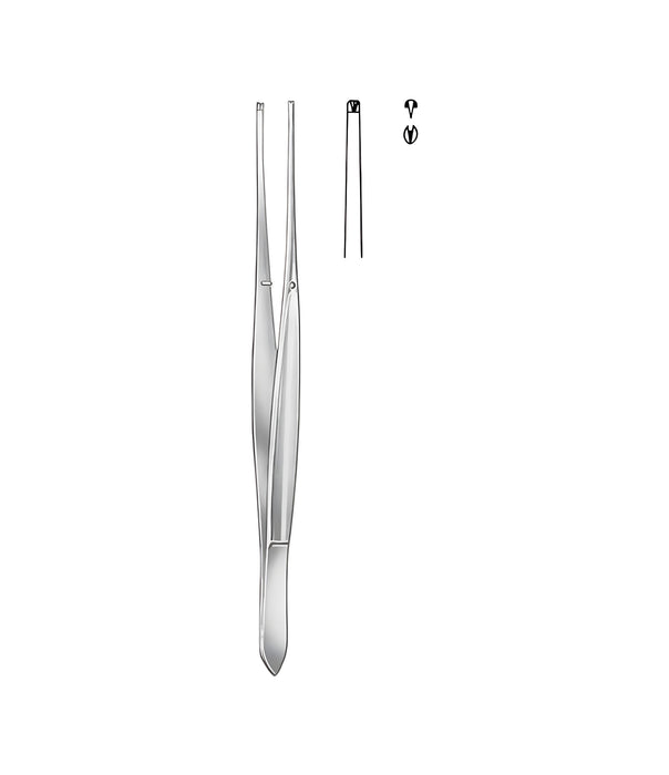 Cushing Tissue Forceps Straight 1x2 Toothed 17.5cm