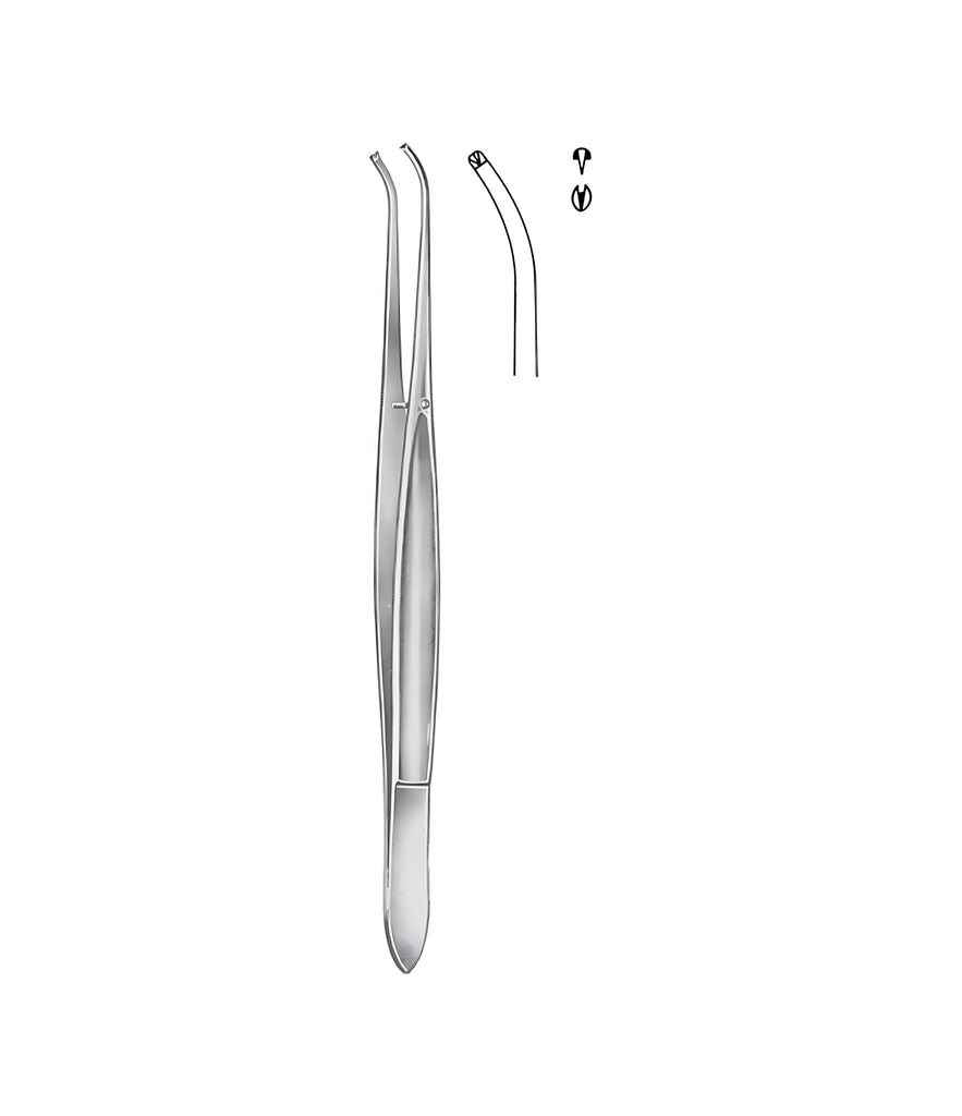 Cushing Tissue Forceps Curved 1x2 Toothed17.5cm