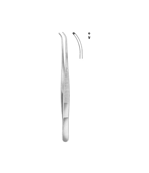 Potts-Smith Tissue Forceps Curved 1x2 Toothed 18cm