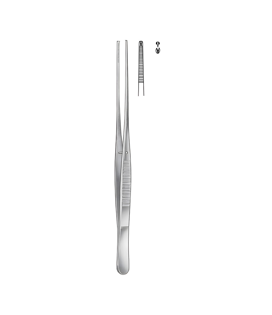 Brophy Tissue Forceps 1x2 Teeth Straight 20.0cm