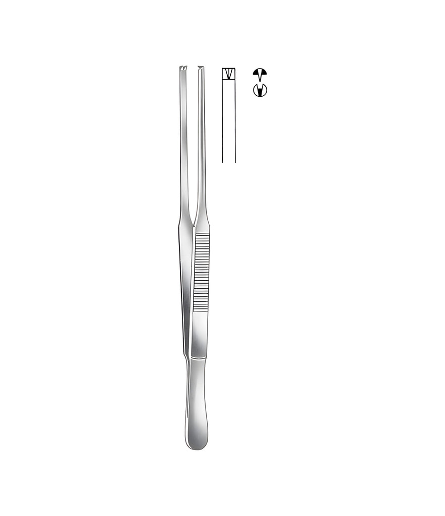 Duehrssen Tissue Forceps 1x2 Teeth 20.0cm