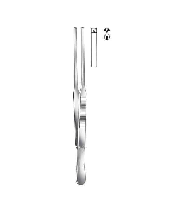 Duehrssen Tissue Forceps 1x2 Teeth 20.0cm