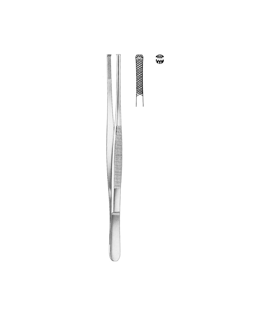 Stille-Barraya Tissue Forceps 3x4 Toothed 25cm