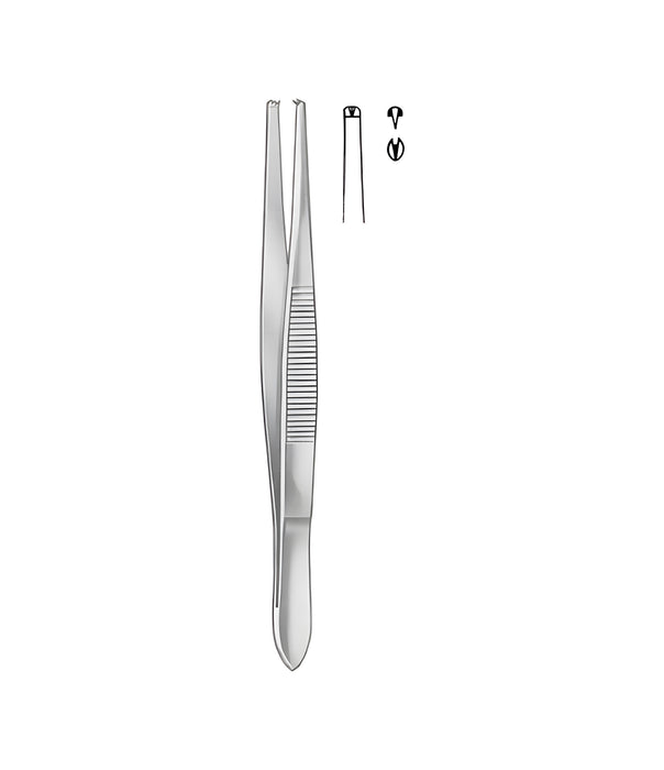 Stille Tissue Forceps Straight 1x2 Teeth 15.0cm