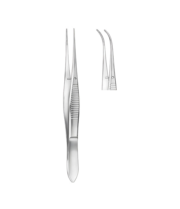 Forceps Fine Pattern Slightly Curved 10.5cm