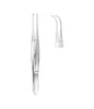 Forceps Fine Strongly Curved 1x2 Toothed 10.5cm