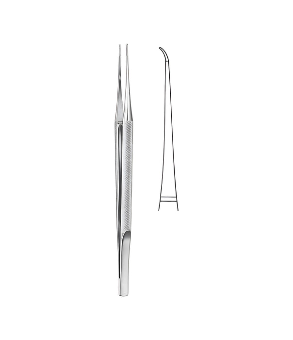 Suture Tying Forceps 0.3mm Curved 18.0cm