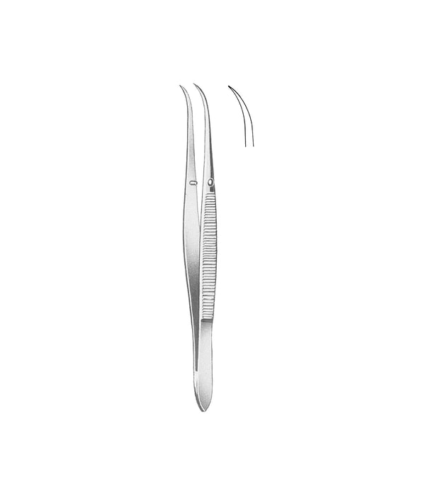 Splinter Forceps With Pin Smooth Curved 10.5cm