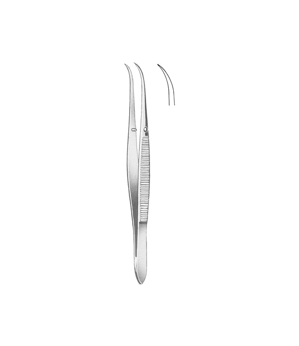 Splinter Forceps With Pin Smooth Curved 9cm