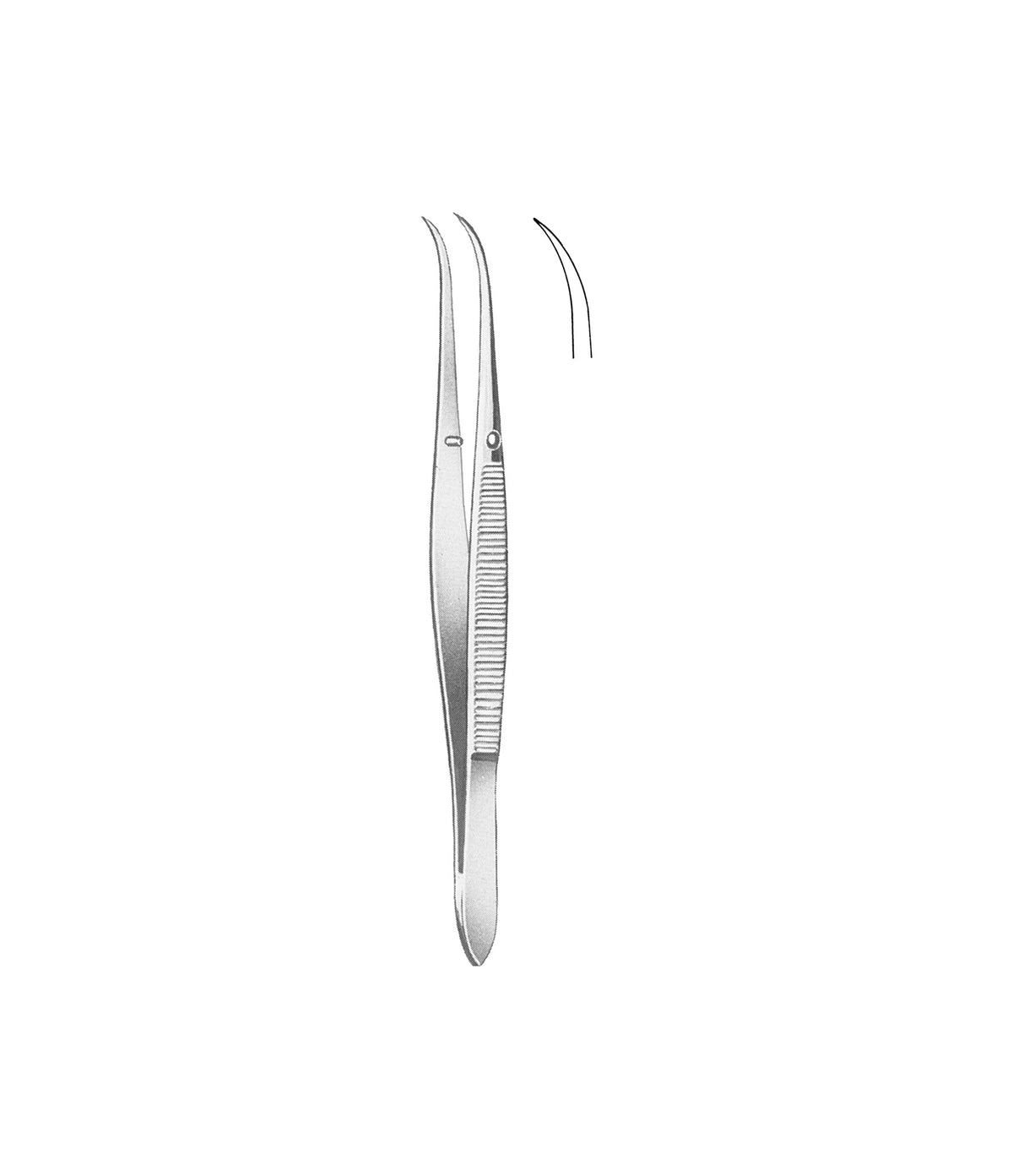 Splinter Fcp Splinter Forceps With Pin Smooth Curved — Stark Medical Pty Ltd