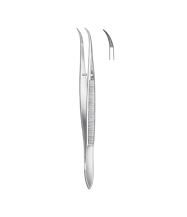 Splinter Forceps With Pin Serrat Curved