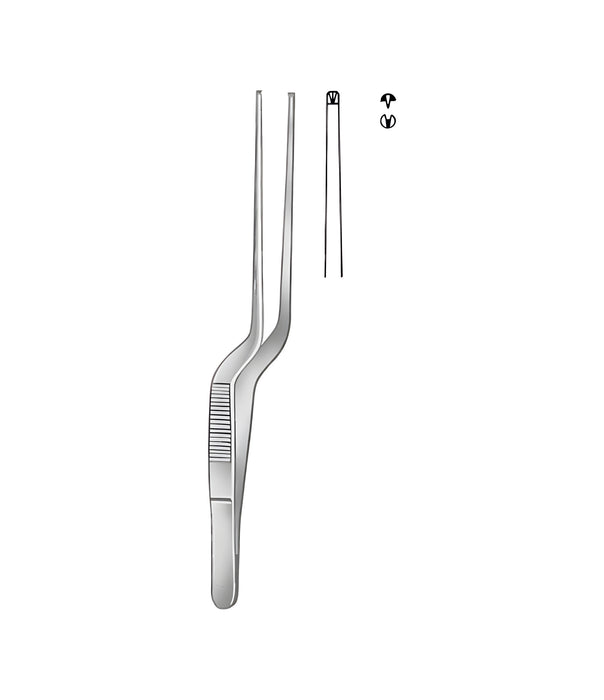 Lucae Ear Dressing Forceps 1x2 Teeth 14.0cm
