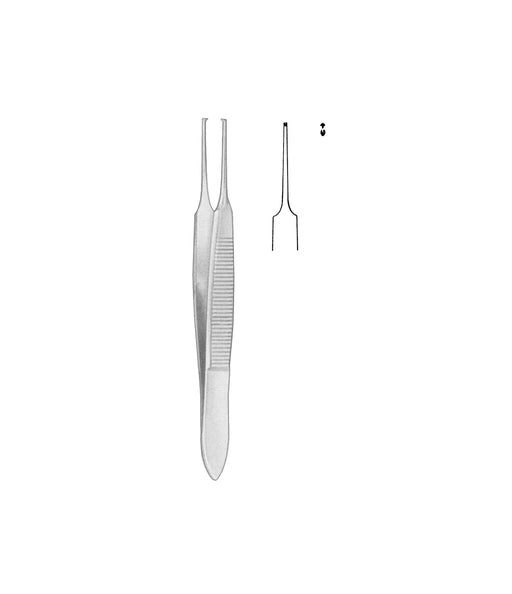 Graefe Iris Forceps Straight 1x2 Toothed 7.0cm 1.0mm