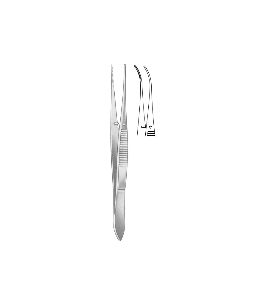 Graefe Iris Forceps Slightly Curved Serrated 10cm 7.0 cm