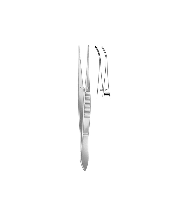 Graefe Iris Forceps Slightly Curved Serrated 10cm 10.0 cm