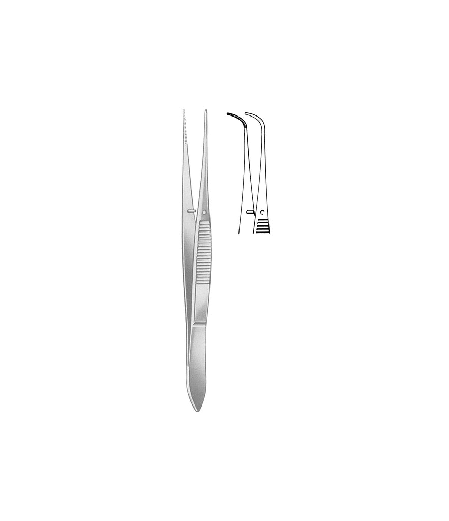 Graefe Iris Forceps Curved Serrated 7cm