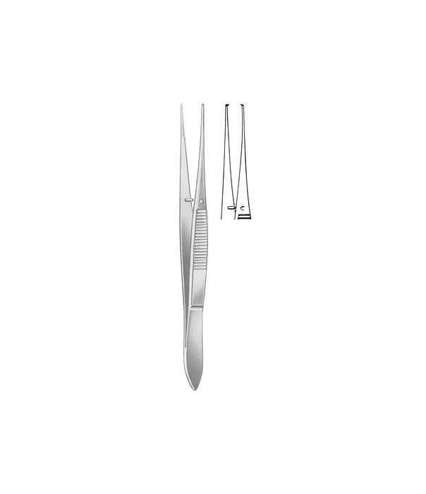 Graefe Iris Forceps Straight 1x2 Teeth 10.0cm