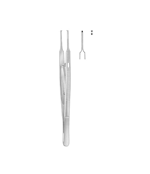 Stevens Iris Forceps 1x2 Toothed 11cm Catch Straight