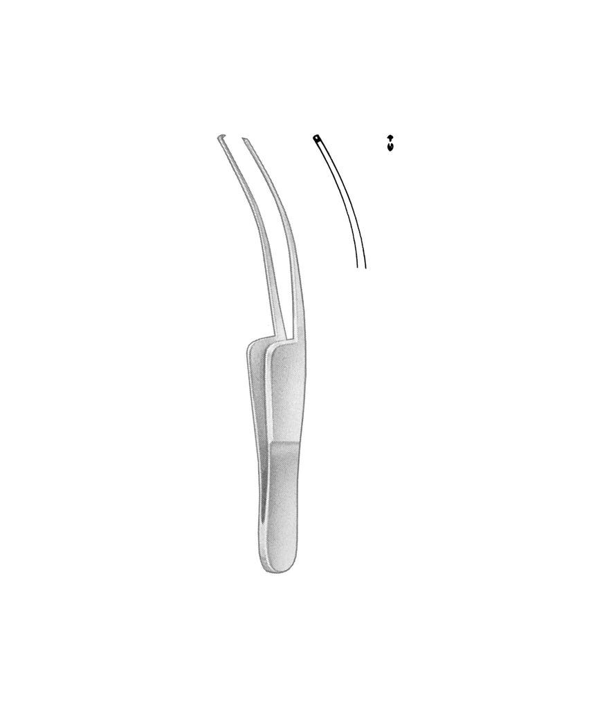 Fischer-Arlt Iris Forceps Curved 1x2 Toothed 7.0cm