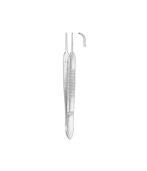 Castroviejo Fix.Forceps 1x1 Toothed Curved 9.0cm