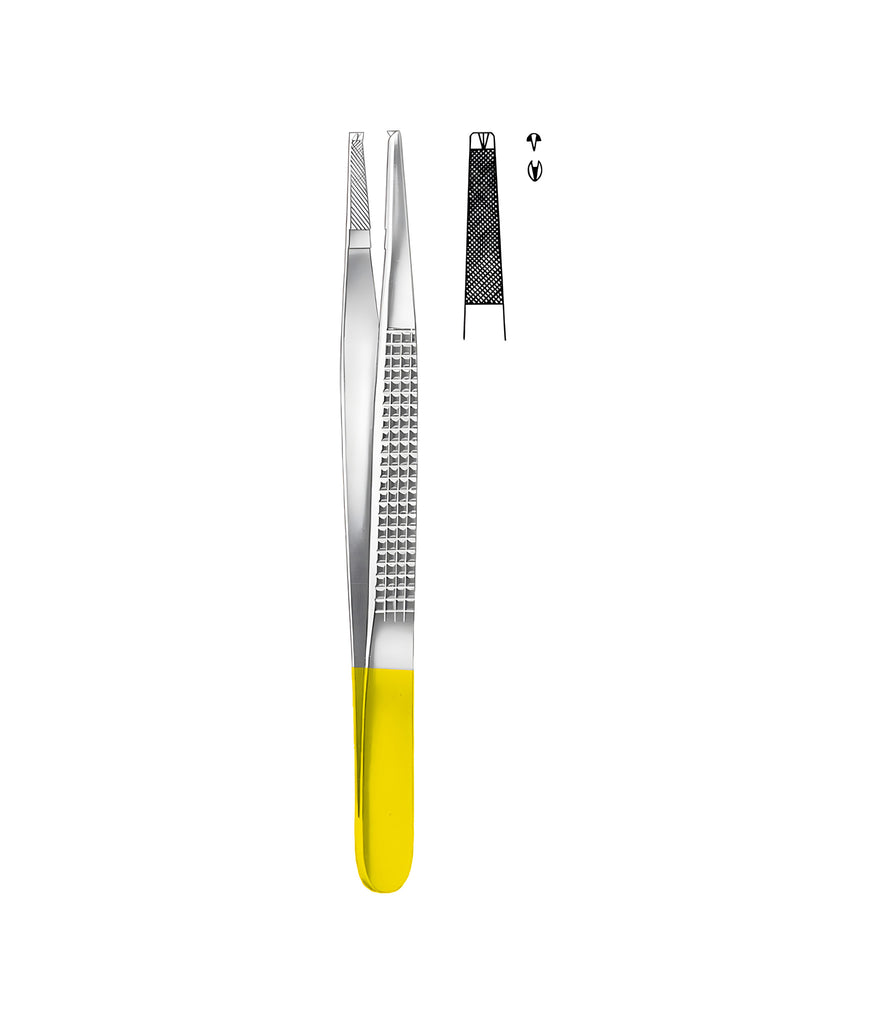 Bonney Tissue Forceps 1x2 Toothed Tungsten Carbide 18.0cm