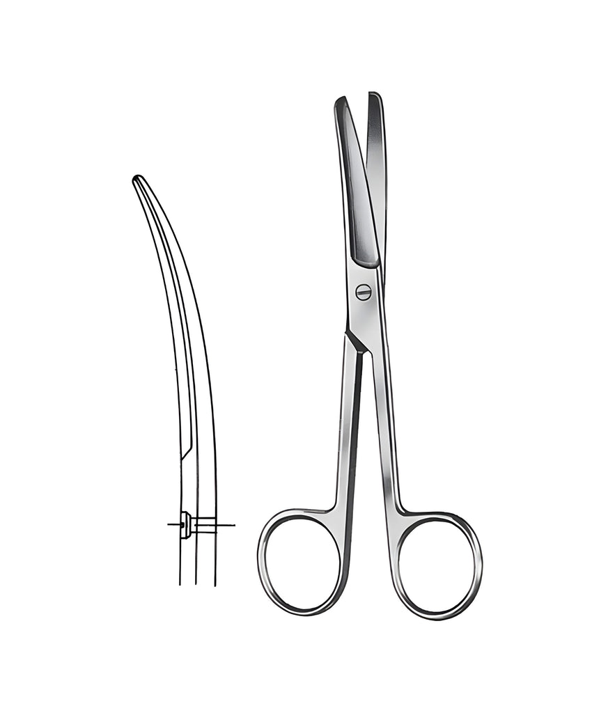 Standard Operating Scissors Curved Blunt/Blunt