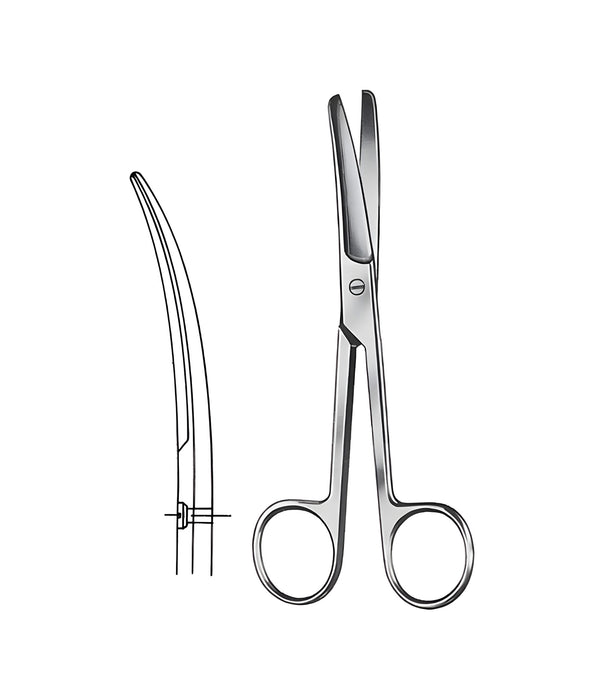 Standard Operating Scissors Curved Blunt/Blunt