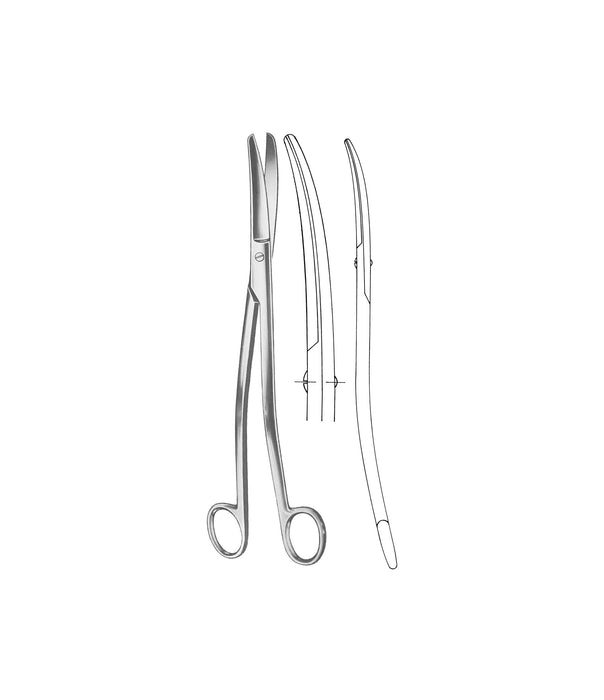 Siebold Gynecological Scissors S-Curved Blunt/Blunt 24.0cm