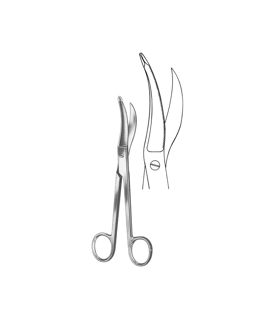 Waldmann Episiotomy Scissors Saw Edge 18.0cm