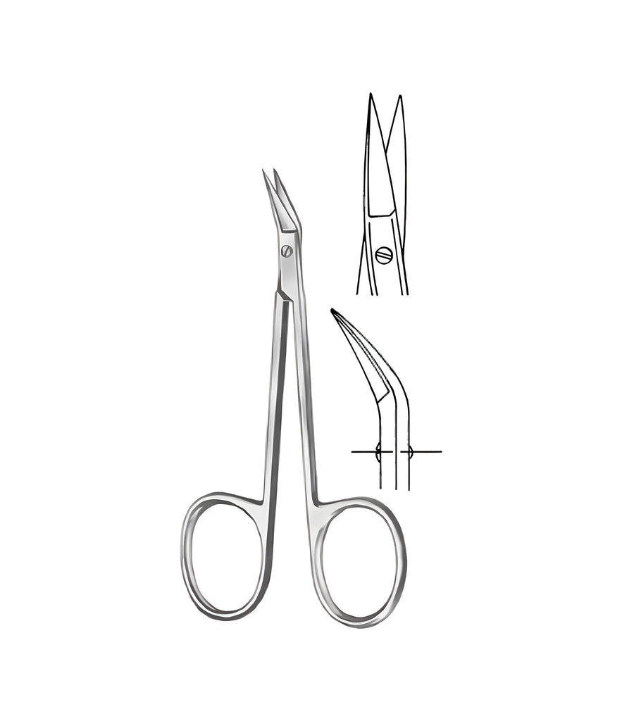 Wilmer Eye Scissors Angled 10.0cm